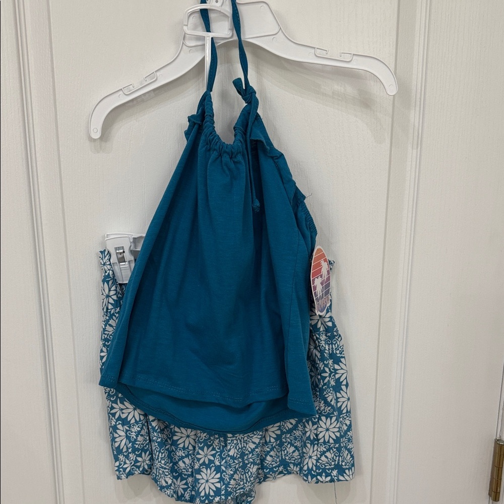 btween Teal and White Floral Outfit